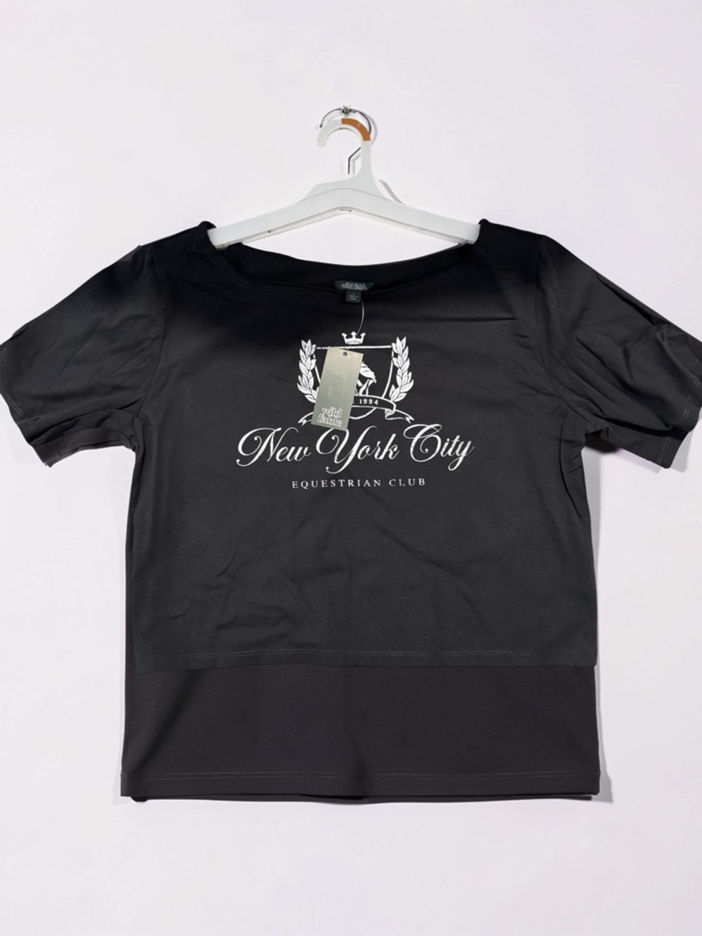 wild fable Black New York City Equestrian Crop Top